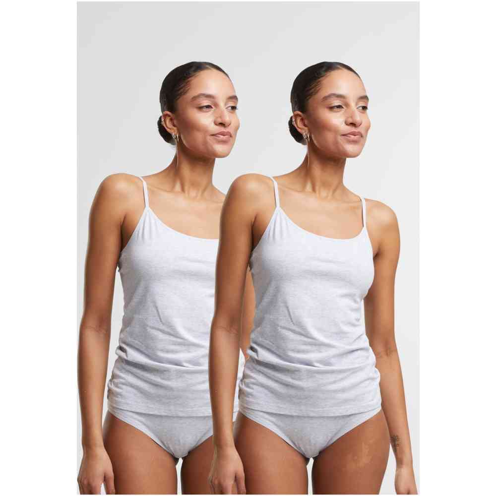 Urban Classics - Basic Cotton 2Pack Tanktop - Grey/Grey